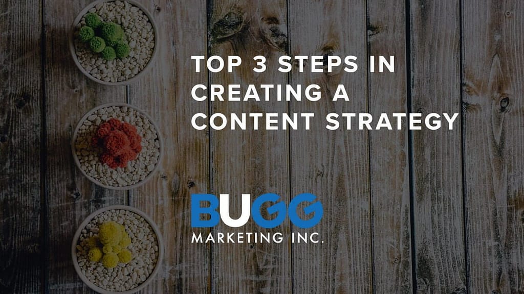Top 3 Steps in Creating a Content Strategy | BUGG Marketing Inc.